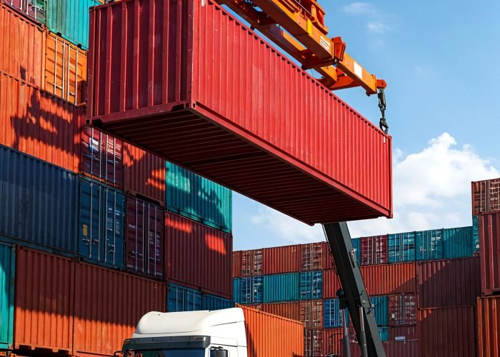 shipping-container-being-loaded-onto-truck-port